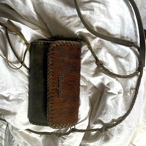 Wrangler cow hide purse